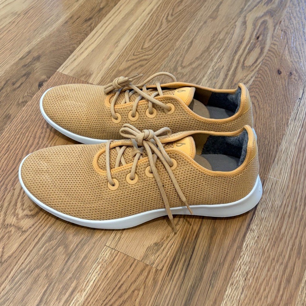 Allbirds Tree Runners Mens 14 Orange Tan Sustainable Knit Sneakers TR1M14 - Picture 3 of 7